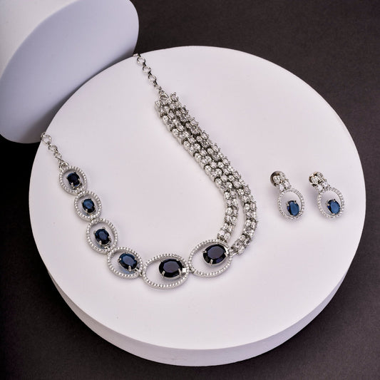 Necklace - Daisy Royale Rhodium Necklace - Opal Touch