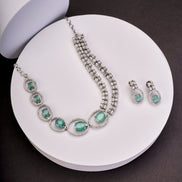 Necklace - Daisy Royale Rhodium Necklace - Opal Touch