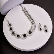 Necklace - Daisy Royale Rhodium Necklace - Opal Touch