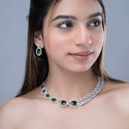 Necklace - Daisy Royale Rhodium Necklace - Opal Touch