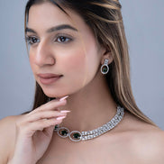Necklace - Daisy Royale Rhodium Necklace - Opal Touch