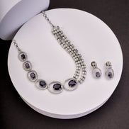 Necklace - Daisy Royale Rhodium Necklace - Opal Touch