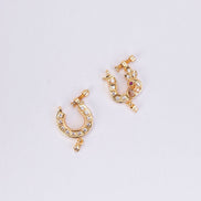 Nose Pin - Dazzling Bird - Shaped Gold Plated Combo Nose Pin - Opal Touch