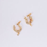 Nose Pin - Dazzling Bird - Shaped Gold Plated Combo Nose Pin - Opal Touch