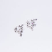 Nose Pin - Dazzling Bird - Shaped Rhodium Plated Combo Nose Pin - Opal Touch