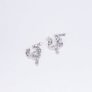 Nose Pin - Dazzling Bird - Shaped Rhodium Plated Combo Nose Pin - Opal Touch