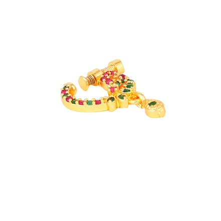 Opal Touch - Dazzling Golden Nose Pin - Nose pin
