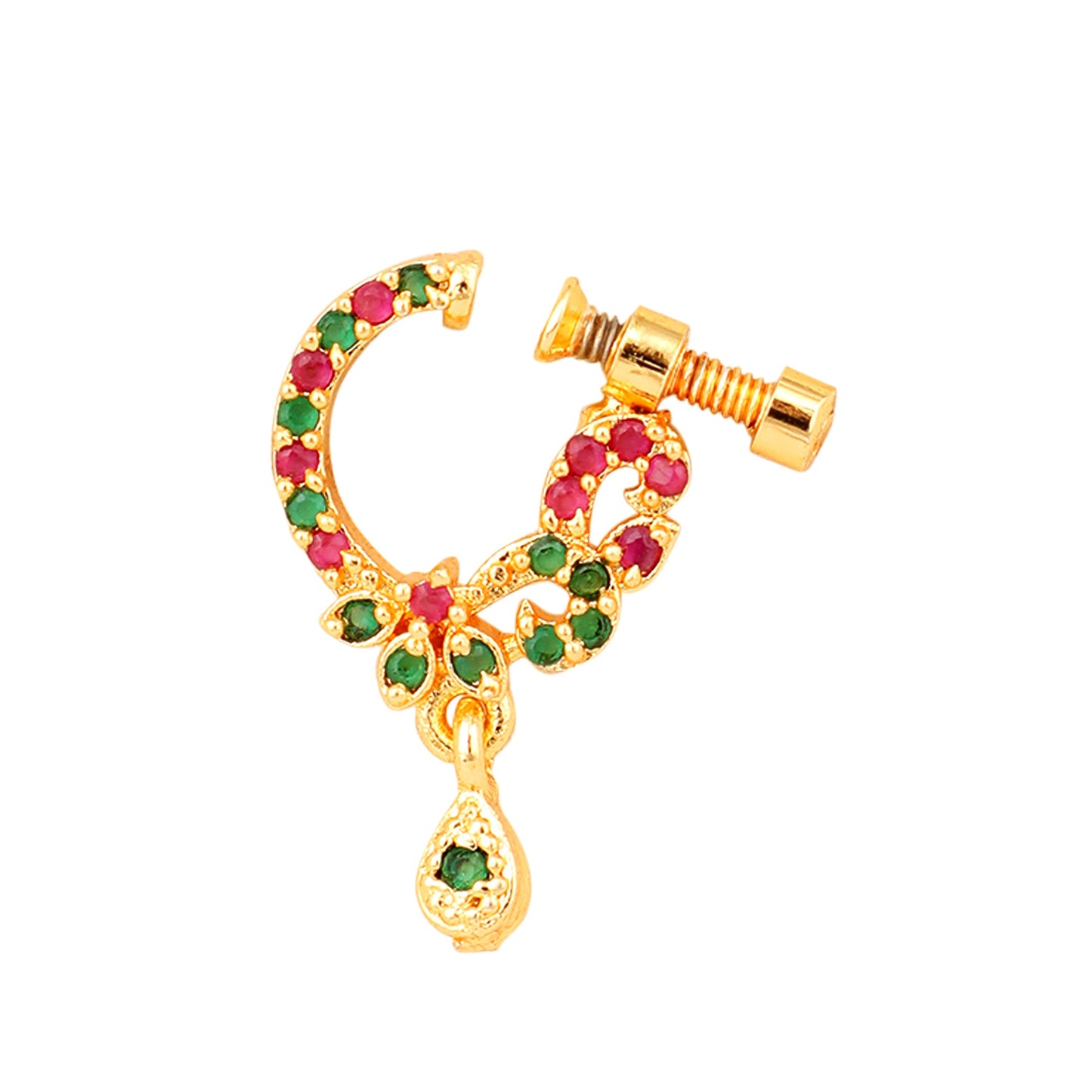 Opal Touch - Dazzling Golden Nose Pin - Nose pin