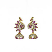 Necklace - Dazzling Peacock Gold Plated Necklace Set - Opal Touch