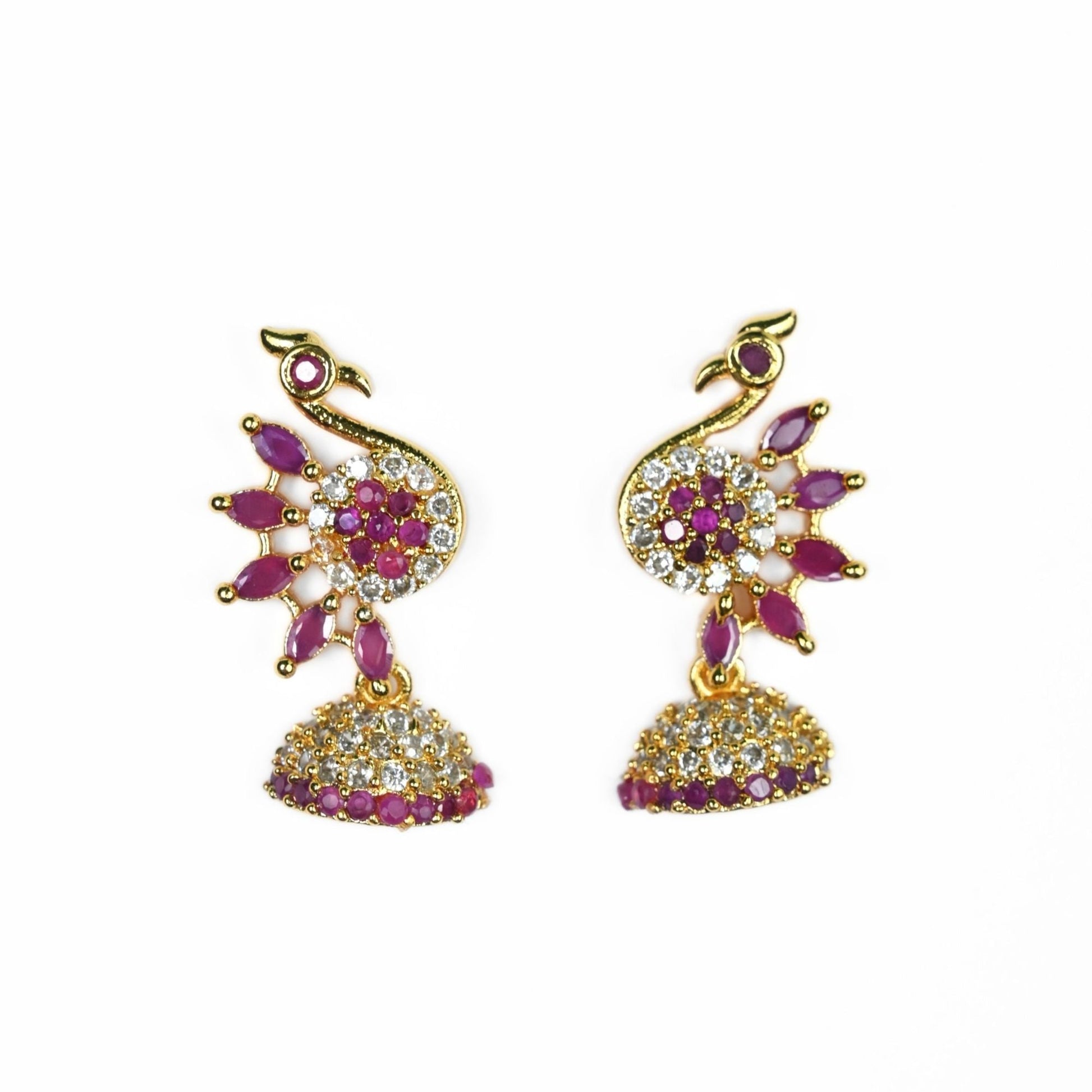 Necklace - Dazzling Peacock Matte Black Plated Necklace Set - Opal Touch