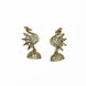 Necklace - Dazzling Peacock Matte Black Plated Necklace Set - Opal Touch