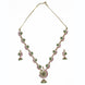 Necklace - Dazzling Peacock Matte Black Plated Necklace Set - Opal Touch