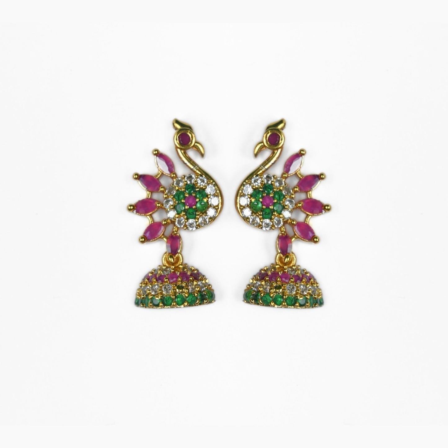 Necklace - Dazzling Peacock Matte Black Plated Necklace Set - Opal Touch