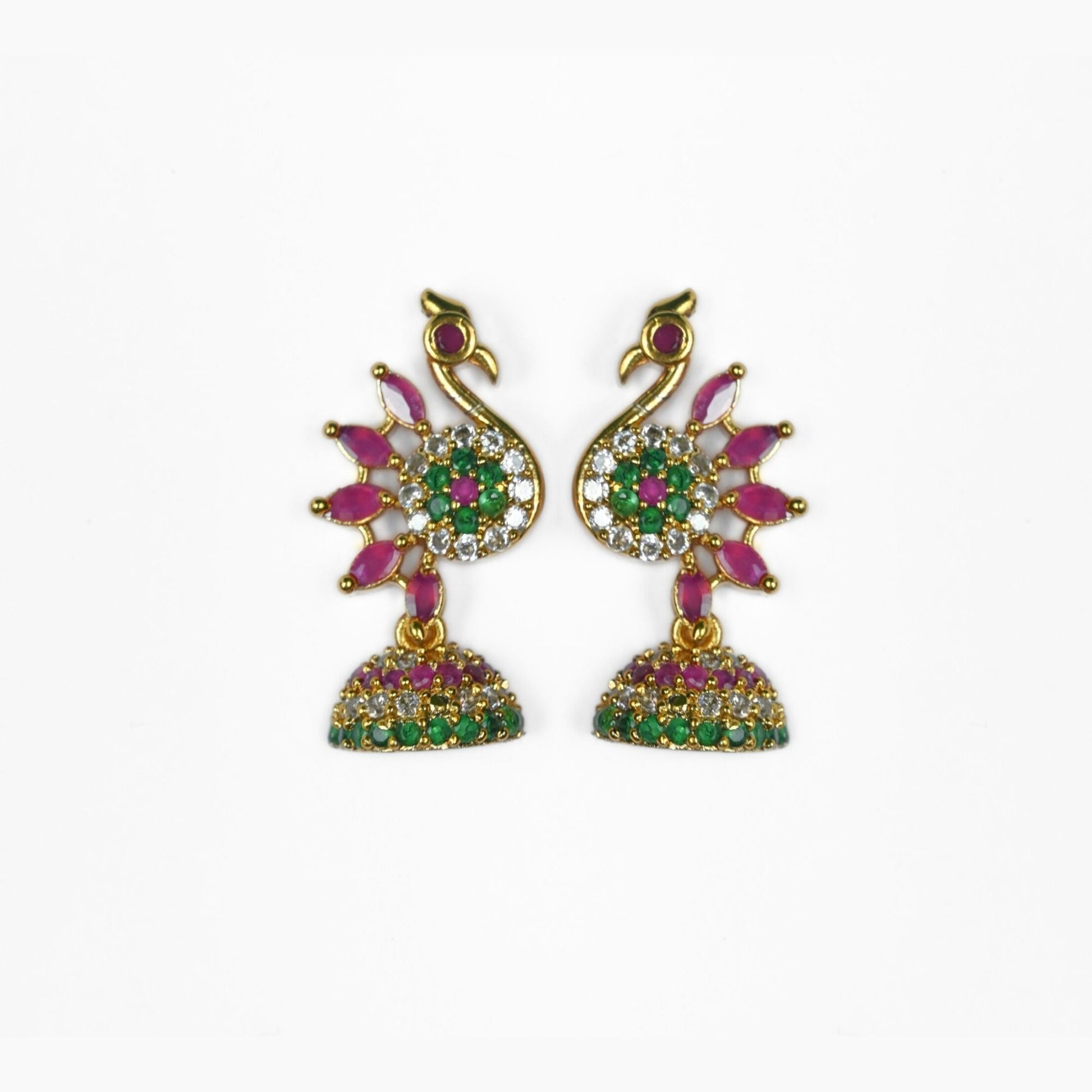 Necklace - Dazzling Peacock Matte Black Plated Necklace Set - Opal Touch