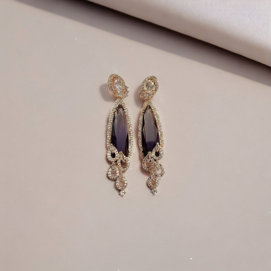 Earrings - Dazzling Twilight Drops Earrings - Opal Touch