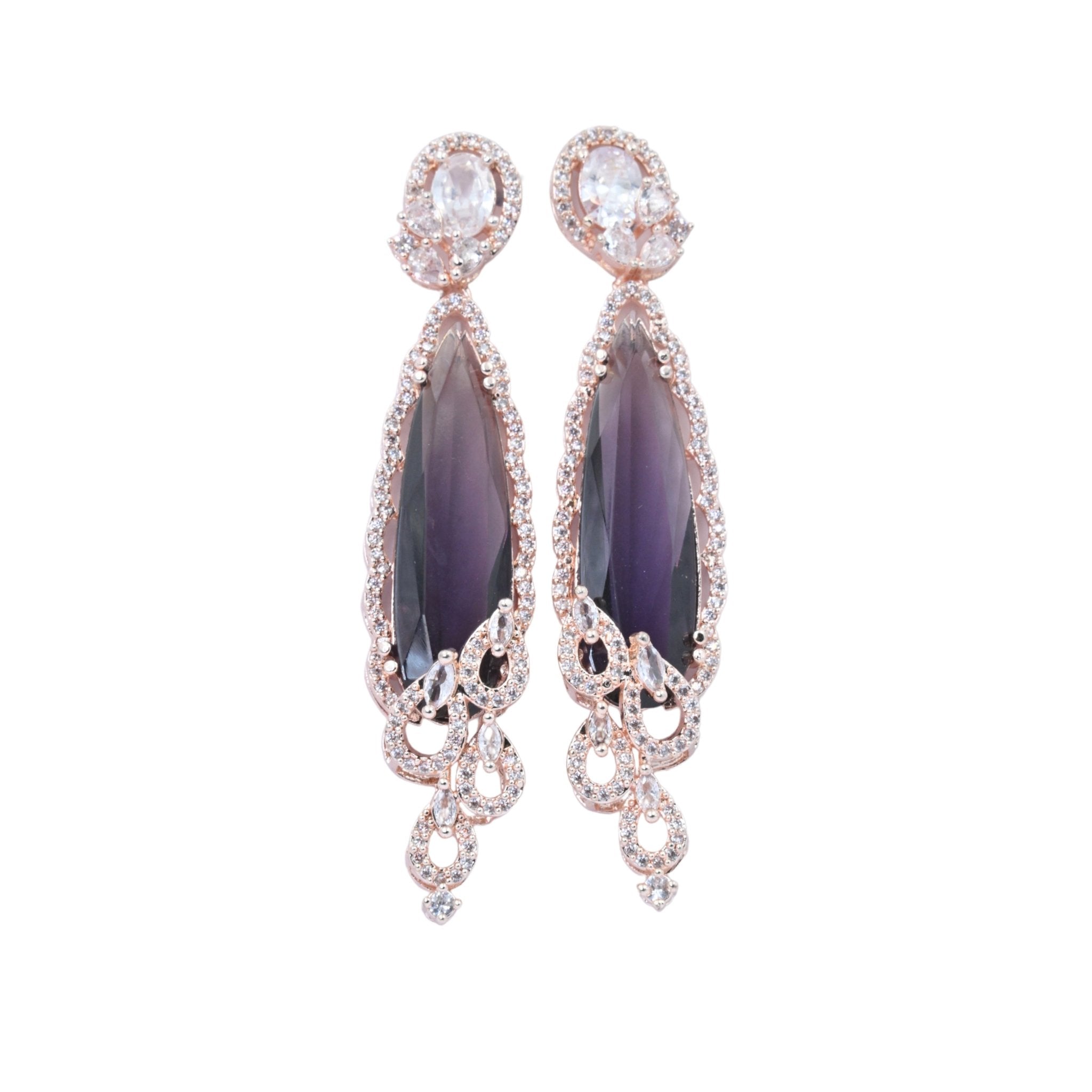 Earrings - Dazzling Twilight Drops Earrings - Opal Touch