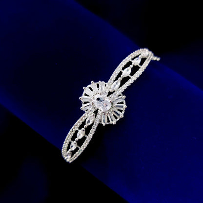 Opal Touch - Dazzling White Rhodium Bracelet - Bracelets