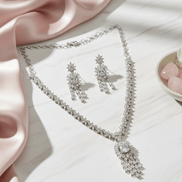 Delicate Rhodium Necklace - Opal Touch