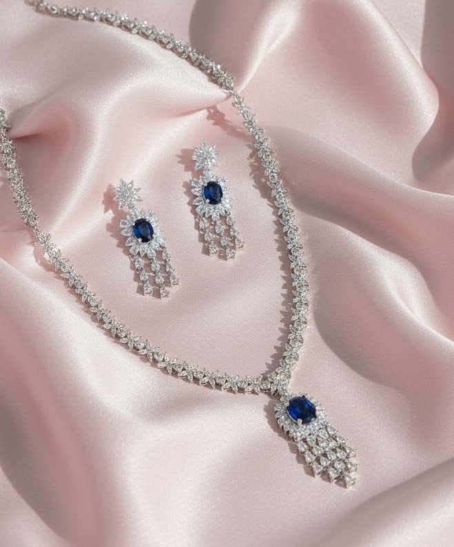 Delicate Rhodium Necklace - Opal Touch