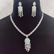 Opal Touch - Delicate Rhodium Necklace - Necklace