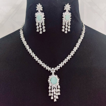 Opal Touch - Delicate Rhodium Necklace - Necklace