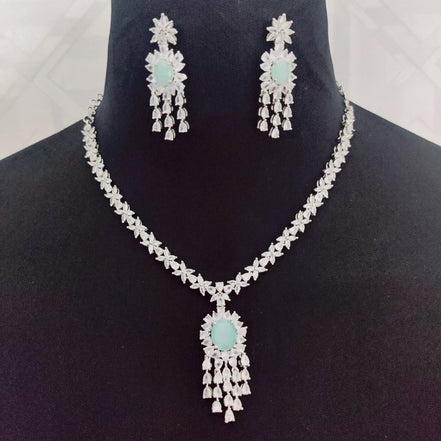 Opal Touch - Delicate Rhodium Necklace - Necklace
