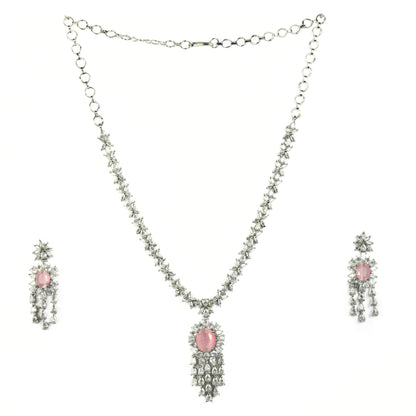 Delicate Rhodium Necklace - Opal Touch
