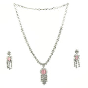 Delicate Rhodium Necklace - Opal Touch