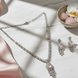 Delicate Rhodium Necklace - Opal Touch