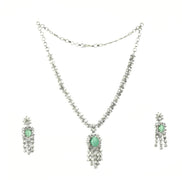 Delicate Rhodium Necklace - Opal Touch