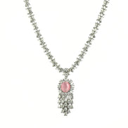 Delicate Rhodium Necklace - Opal Touch