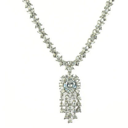 Delicate Rhodium Necklace - Opal Touch