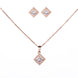 Opal Touch - Delicate Rose Gold Locket Set with Diamante - Locket Set