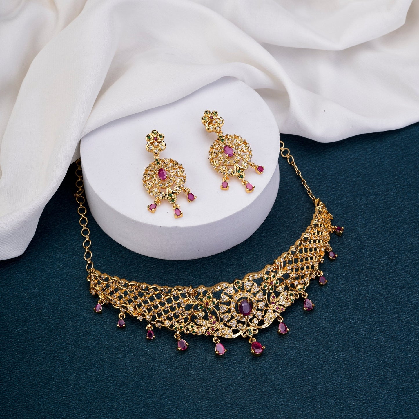 Necklace - Delight Choker Necklace - Opal Touch