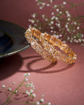 Designer Polki Gold Bangles (Pack of 2) - Opal Touch