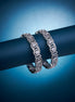 Opal Touch - Designer Polki Rhodium Bangles (Pack of 2) - Bangles