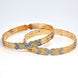 Bangles - Detailing Silver Leaf Gold Plated Bangles - Opal Touch