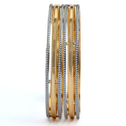 Bangles - Detailing Silver Lined Gold Plated Bangles - Opal Touch
