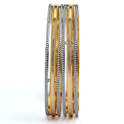 Bangles - Detailing Silver Lined Gold Plated Bangles - Opal Touch