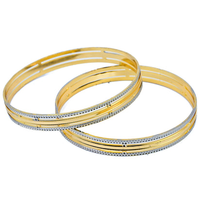 Bangles - Detailing Silver Lined Gold Plated Bangles - Opal Touch