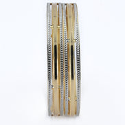 Bangles - Detailing Silver Lined Gold Plated Bangles - Opal Touch