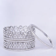 Opal Touch - Diamond Frost White Bangles (Pack of 6) - Bangles