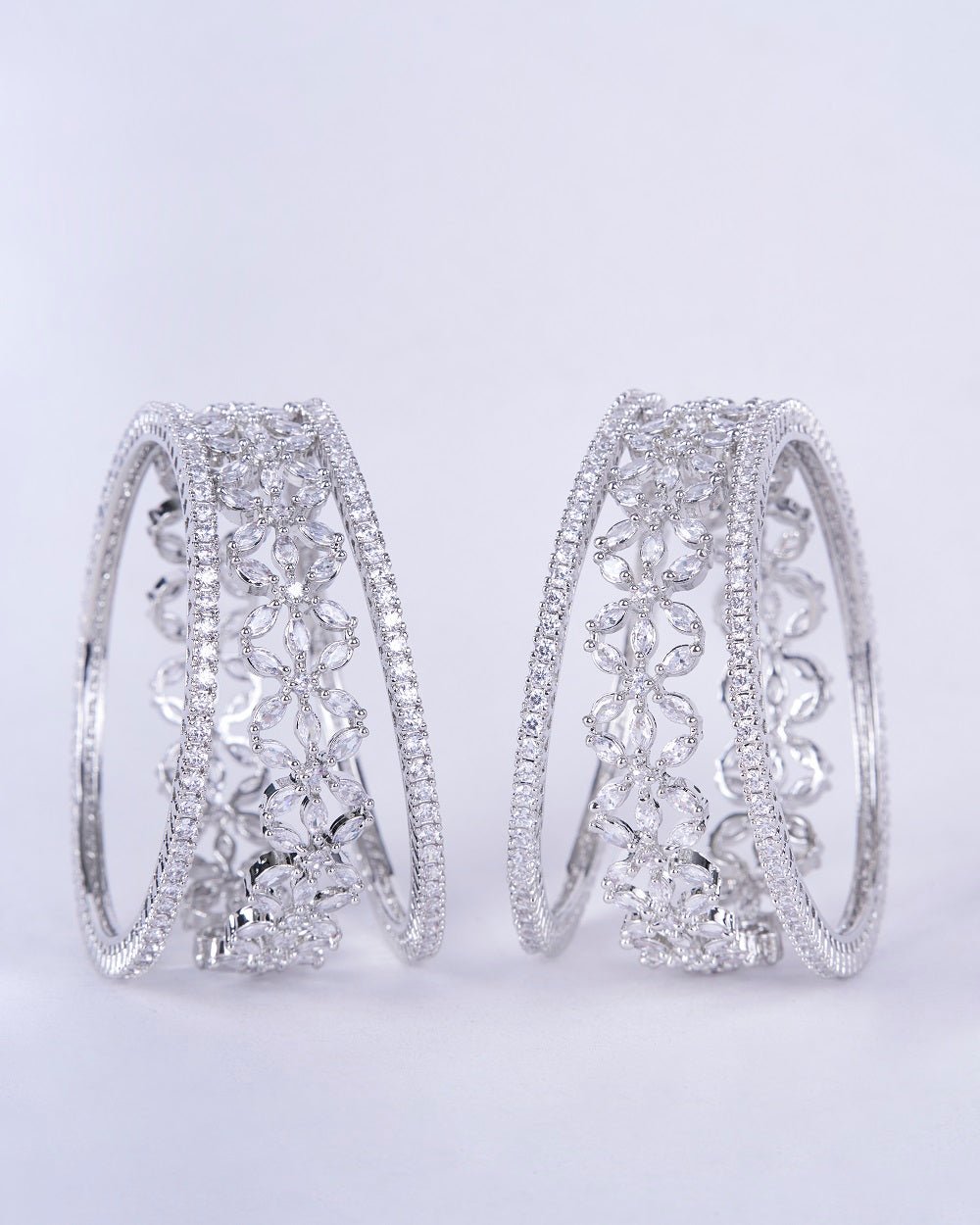 Opal Touch - Diamond Frost White Bangles (Pack of 6) - Bangles