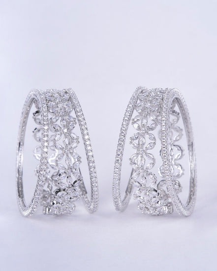 Opal Touch - Diamond Frost White Bangles (Pack of 6) - Bangles