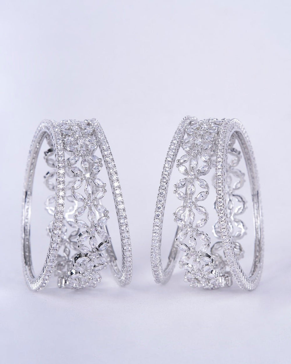 Opal Touch - Diamond Frost White Bangles (Pack of 6) - Bangles