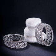 Opal Touch - Diamond Frost White Bangles (Pack of 6) - Bangles