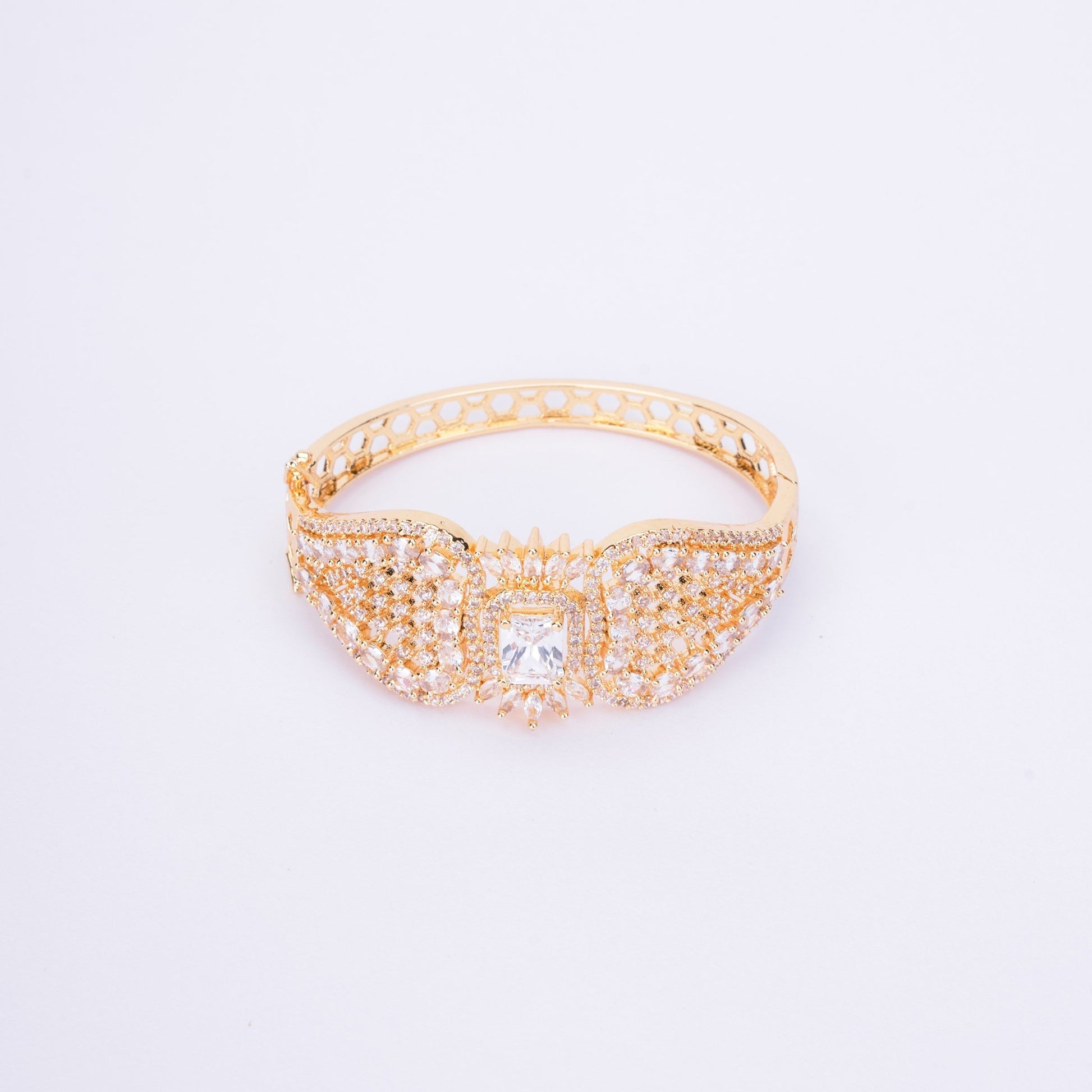 Opal Touch - Divine Cubic Zirconia Kada Bracelet - Bracelet