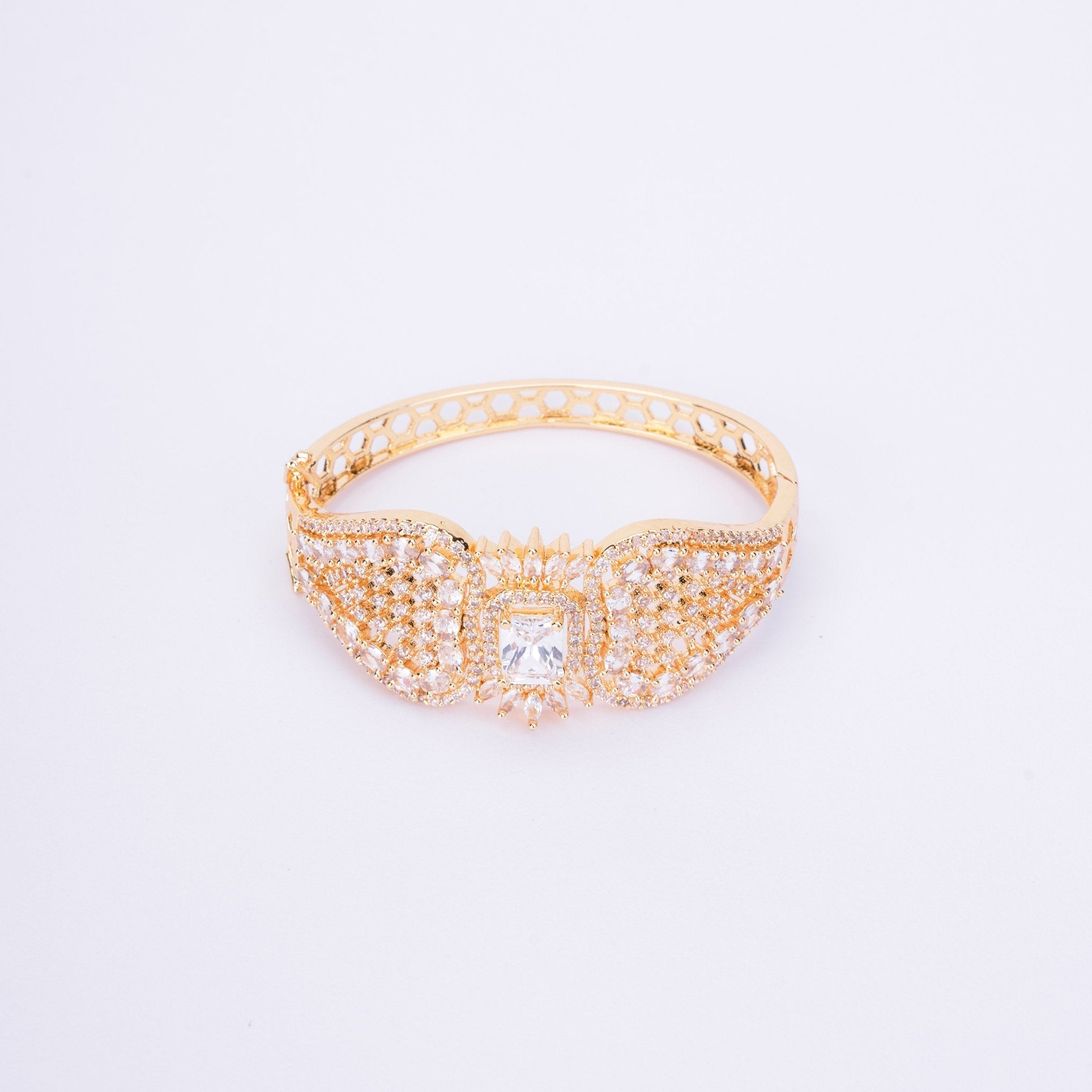 Opal Touch - Divine Cubic Zirconia Kada Bracelet - Bracelet