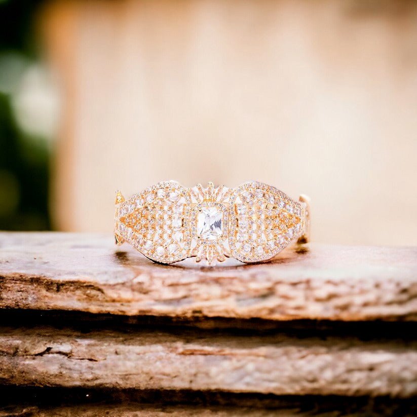 Opal Touch - Divine Cubic Zirconia Kada Bracelet - Bracelet