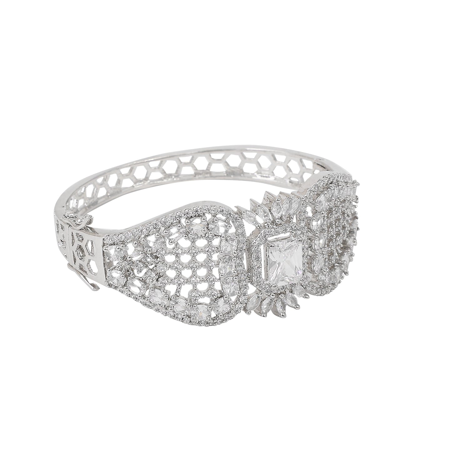 Opal Touch - Divine Cubic Zirconia Kada Bracelet - Bracelet